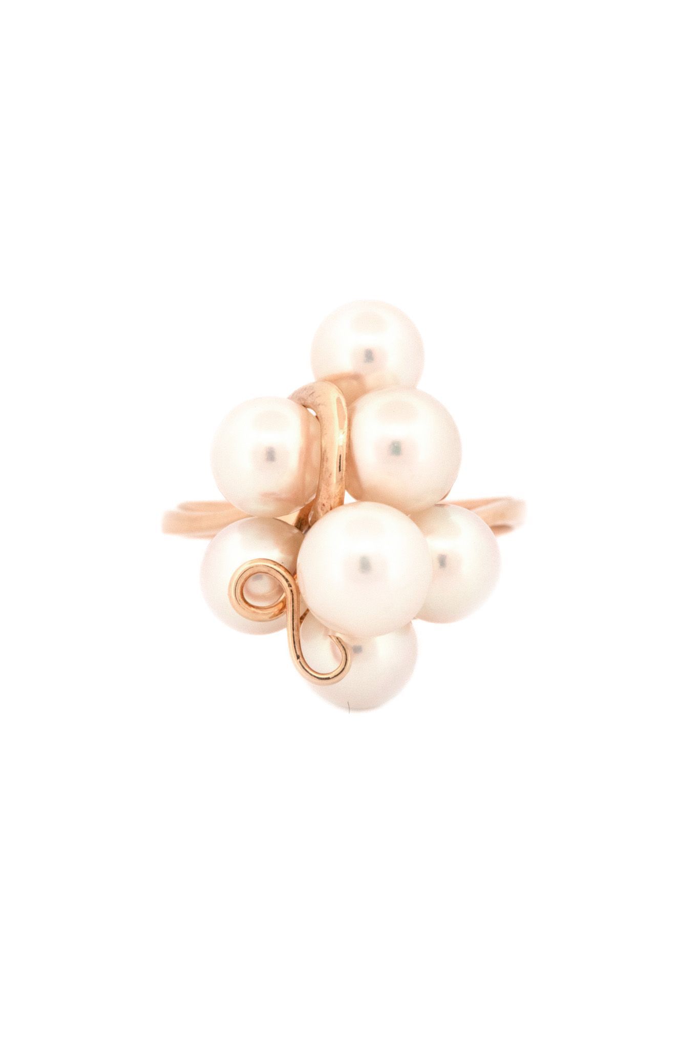 14k Yellow Gold & White pearl 