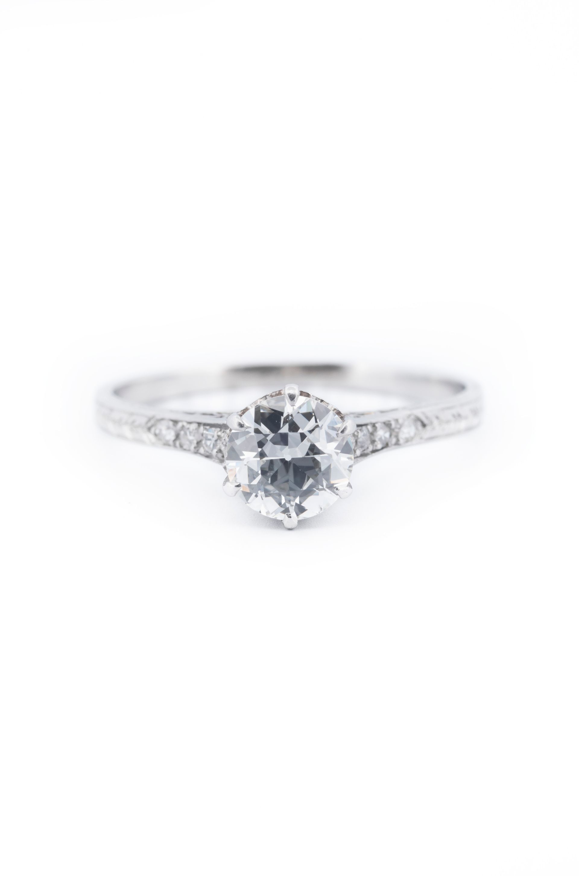 Vintage Platinum Diamond .70ct Ring