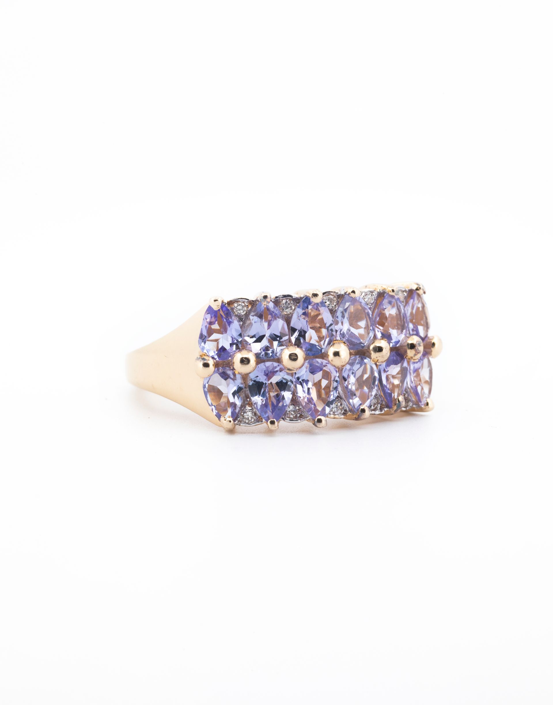 Tanzanite & Diamond 14k  Yellow Gold Ring