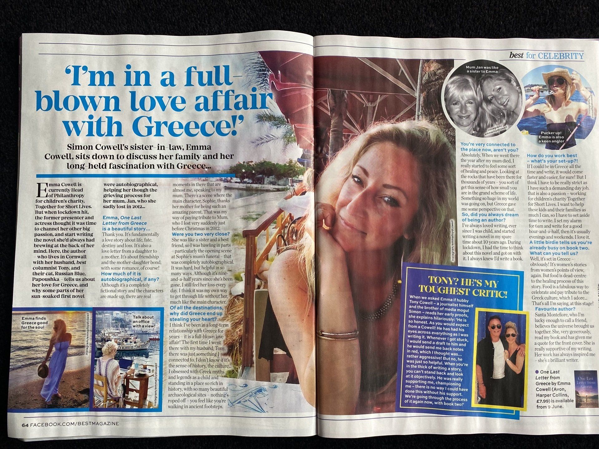 Author writing about Greece