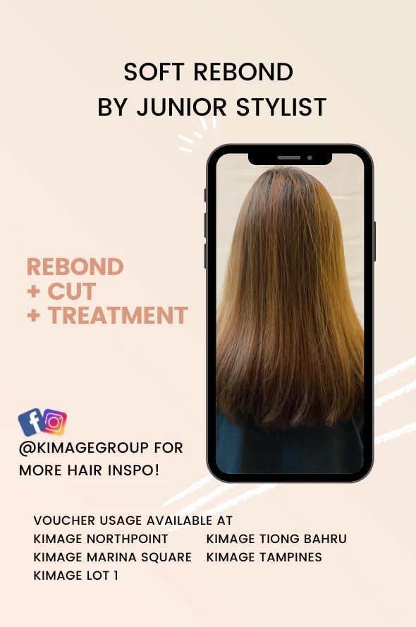 Soft Rebonding Service by Junior Stylists at Kimage Hair Salon