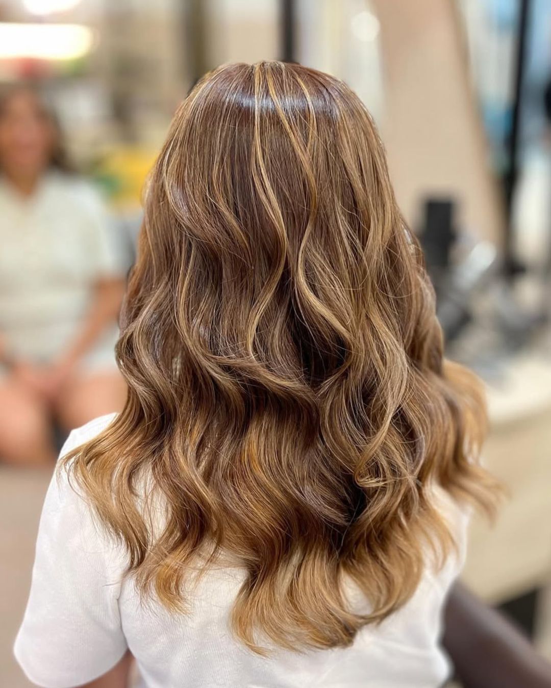 This is a photo of a Honey Brown hair color