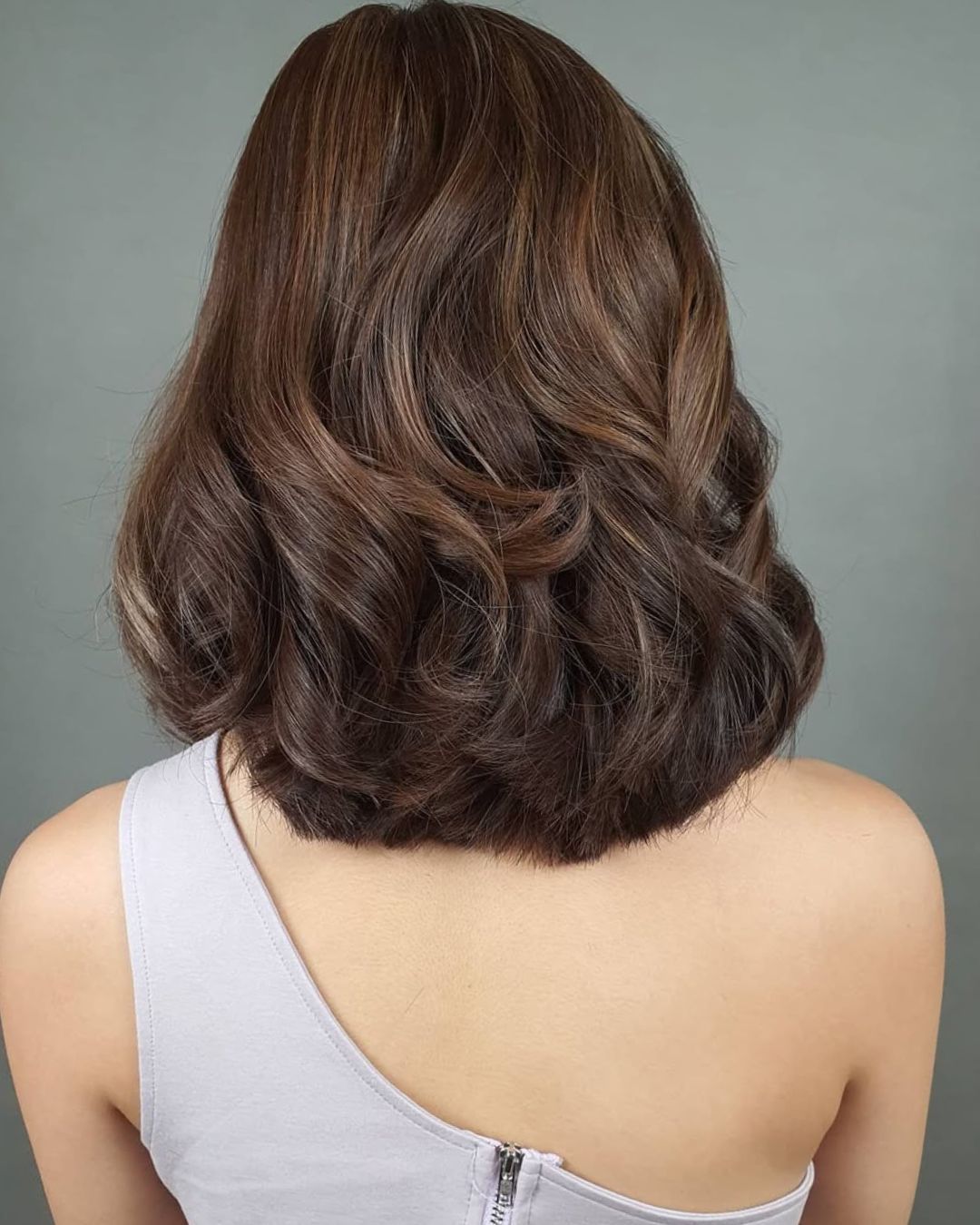 A photo of a non-bleach Chocolate Brown hair color