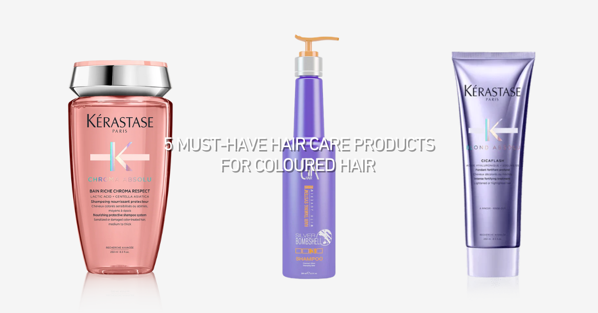 An image of hair care products for colored hair