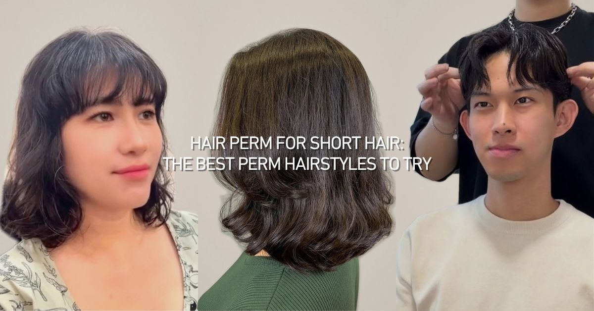 Three short hair perm results from Kimage Salon Singapore