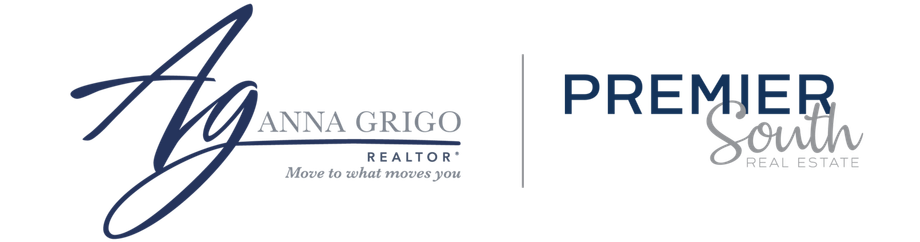 The logos for anna grigio and premier south are shown on a white background.