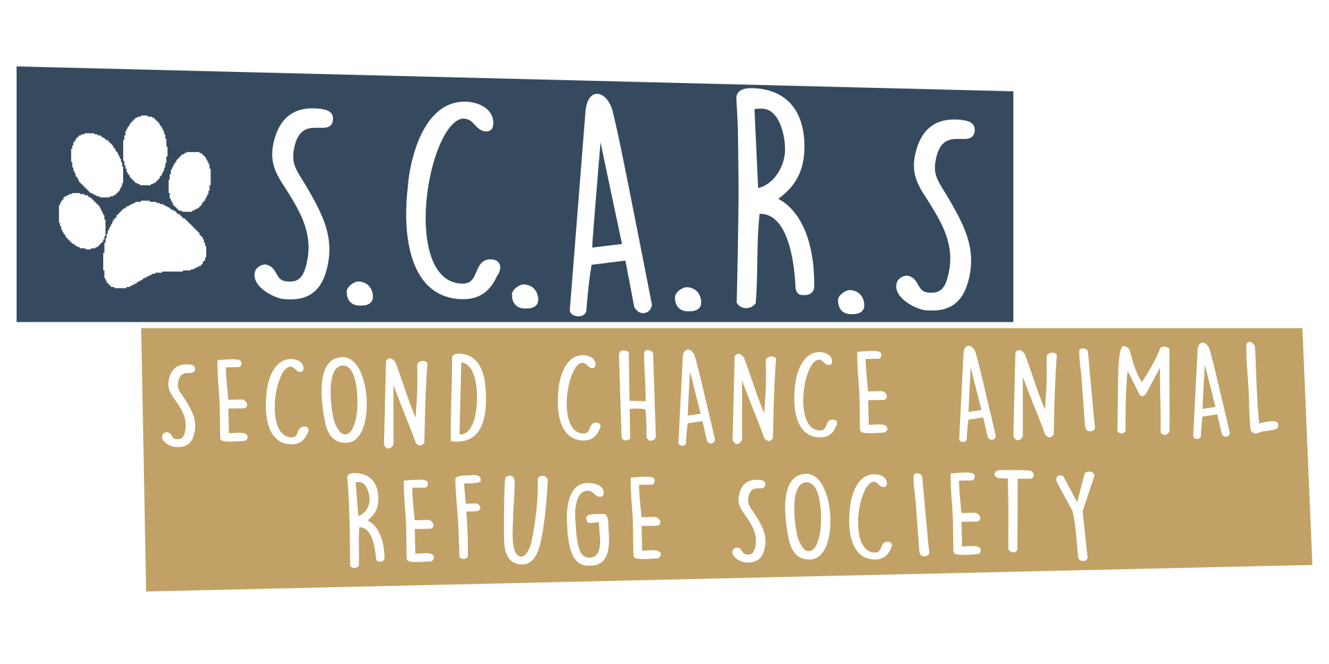 S.C.A.R.S. logo with paw print and text: Second Chance Animal Refuge Society