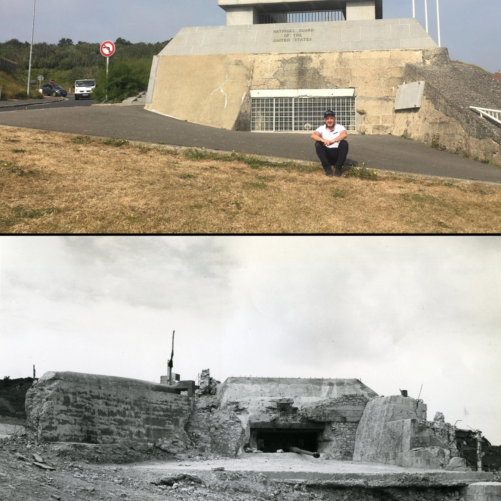 Omaha Beach Then and Now