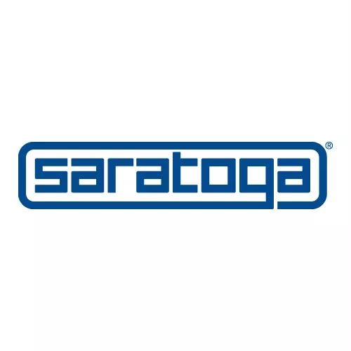 Logo blu di Saratoga su sfondo bianco