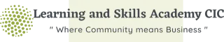 LASA Footer Logo A logo for learning and skills academy cic where community means business