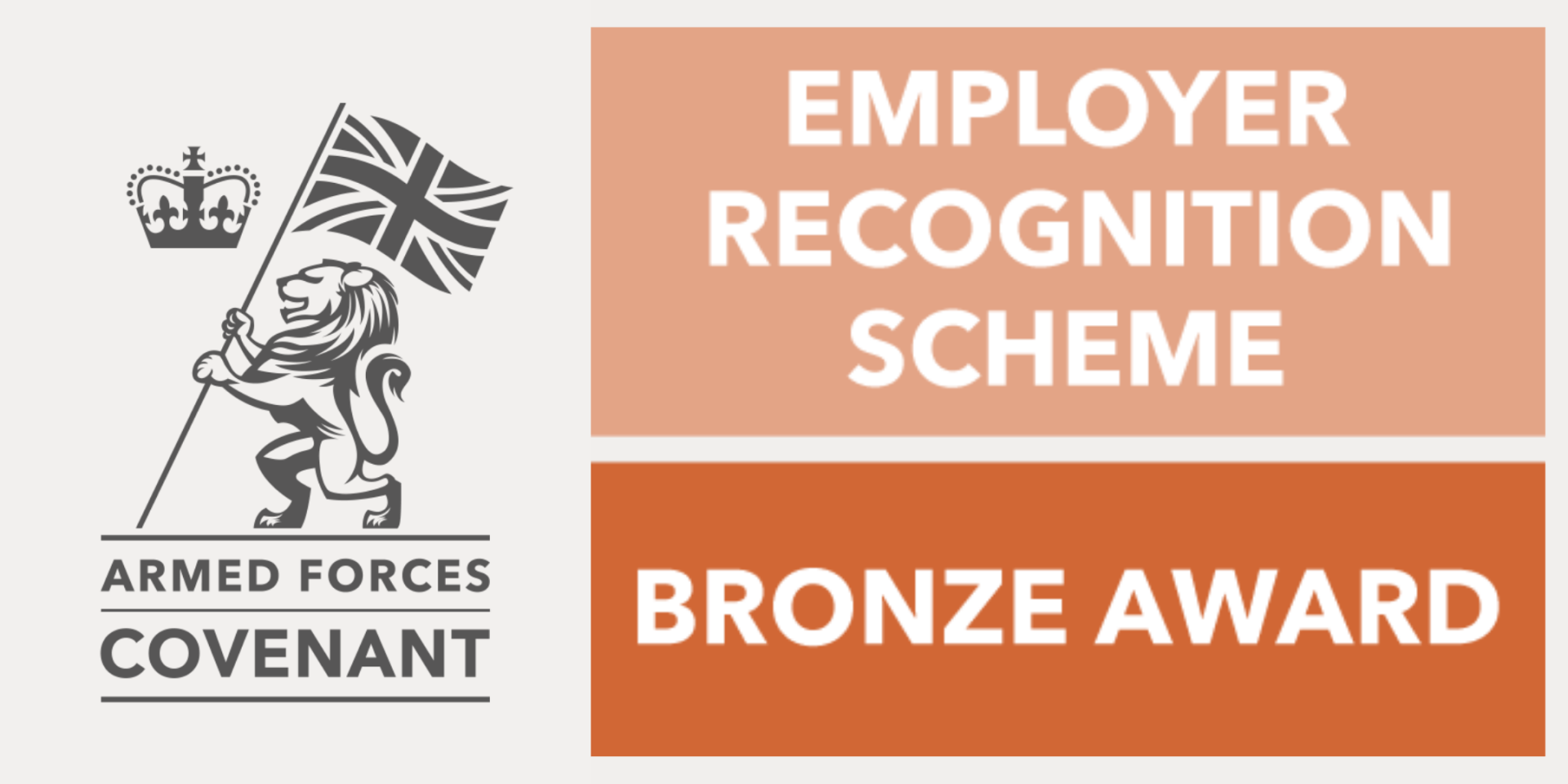 The logo for the employer recognition scheme armed forces covenant bronze award