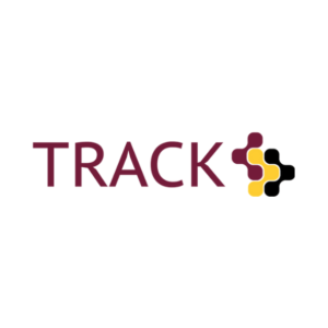 The word track is on a white background