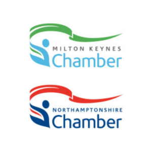 Two logos for milton keynes chamber and northamptonshire chamber