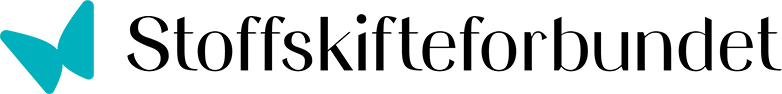a logo for stoffskifteforbundet with a blue butterfly on it