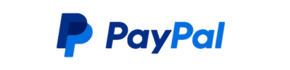 Logotipo de PayPal en texto azul con un icono de una “P” azul estilizada sobre un fondo blanco.