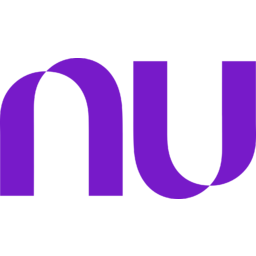 Logotipo morado en minúsculas “nu” sobre fondo blanco