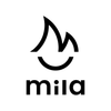 Un logotipo en blanco y negro para una empresa llamada mila.