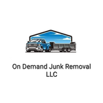 Logo: blue truck and trailer under a blue sky, text "On Demand Junk Removal LLC".