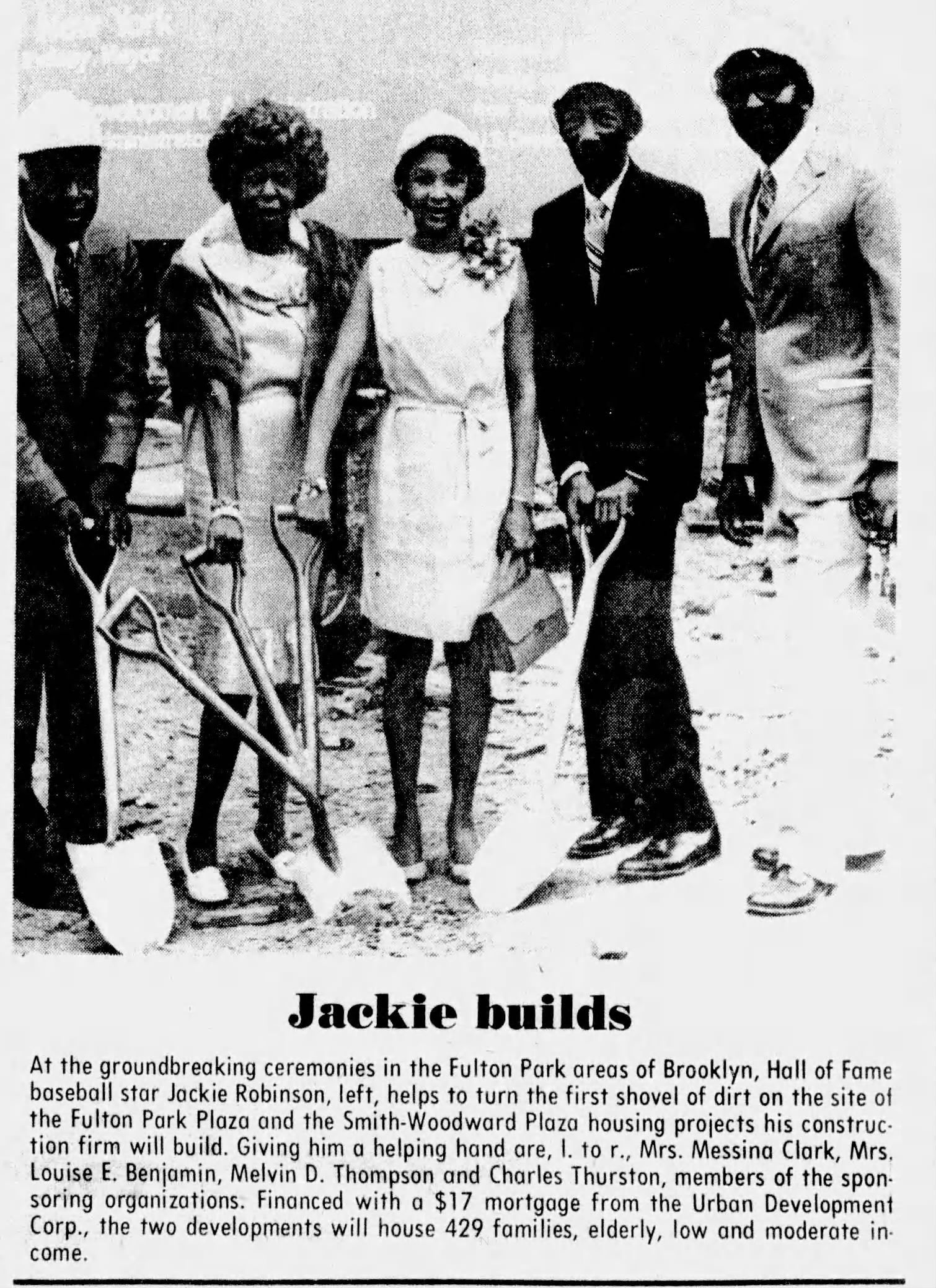 Article in newspaper for the ground breaking ceremony.