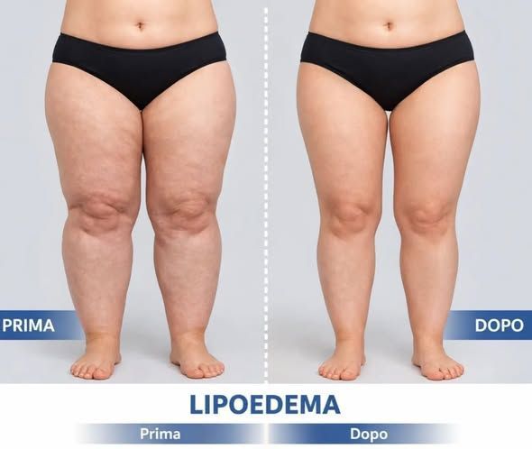 Lipedema: confronto prima e dopo sulle gambe