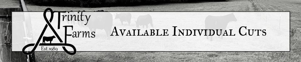 Crimty Farms banner with “Available Individual Cuts” text and farm logo on a gray background