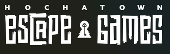 Logo reading “Hochatown Escape & Games” in white on a black background