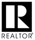 Black REALTOR logo with white stylized “R” and the word “REALTOR” beneath it