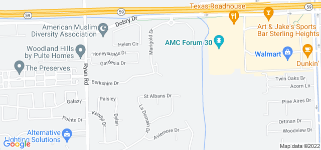 Map of business location