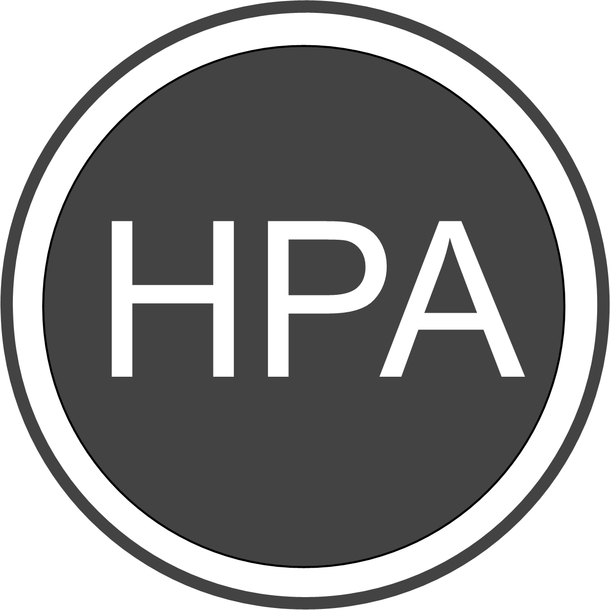 A circle with the word hpa inside of it
