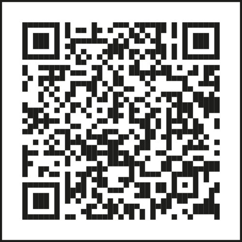 Ein schwarz-weißer QR-Code auf weißem Hintergrund.