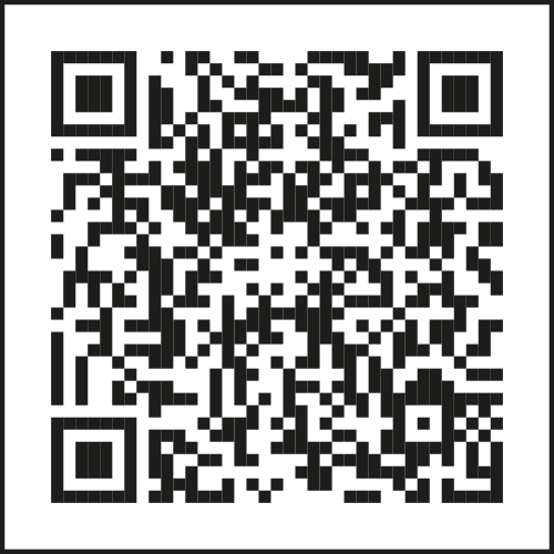Ein schwarz-weißer QR-Code auf weißem Hintergrund.
