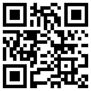 Ein schwarz-weißer QR-Code auf weißem Hintergrund