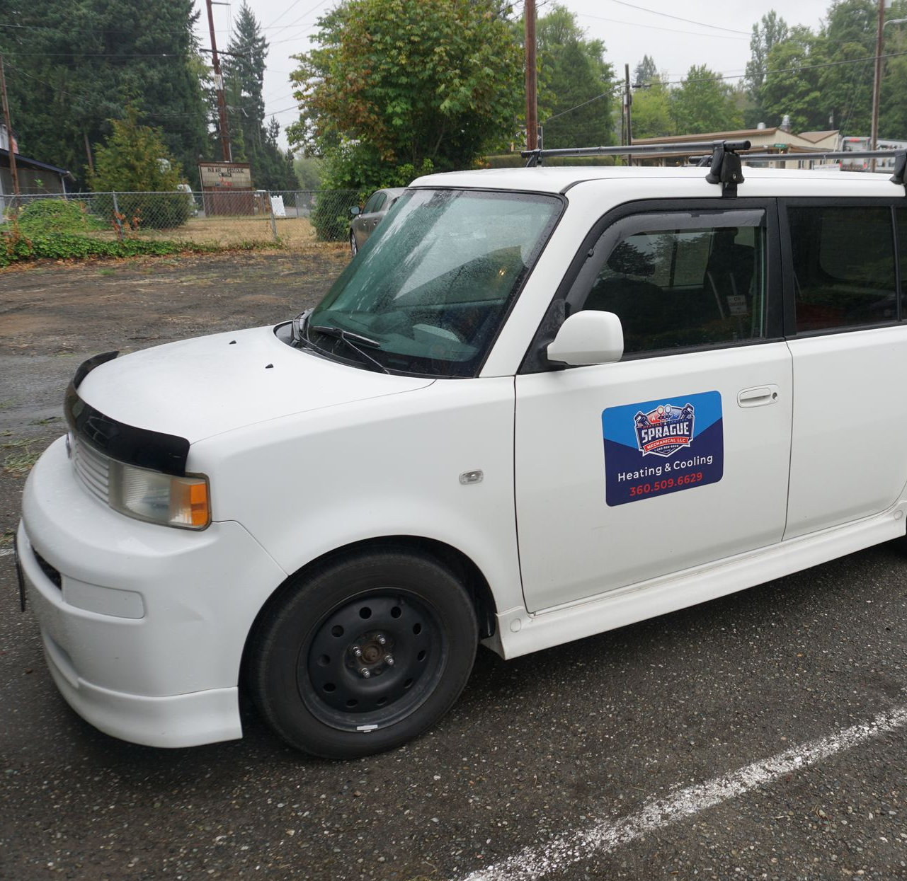 Sprague Mechanical service van parked outside ready for HVAC service
