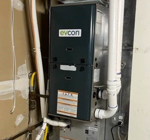 Home HVAC furnace system for heating and air conditioning service