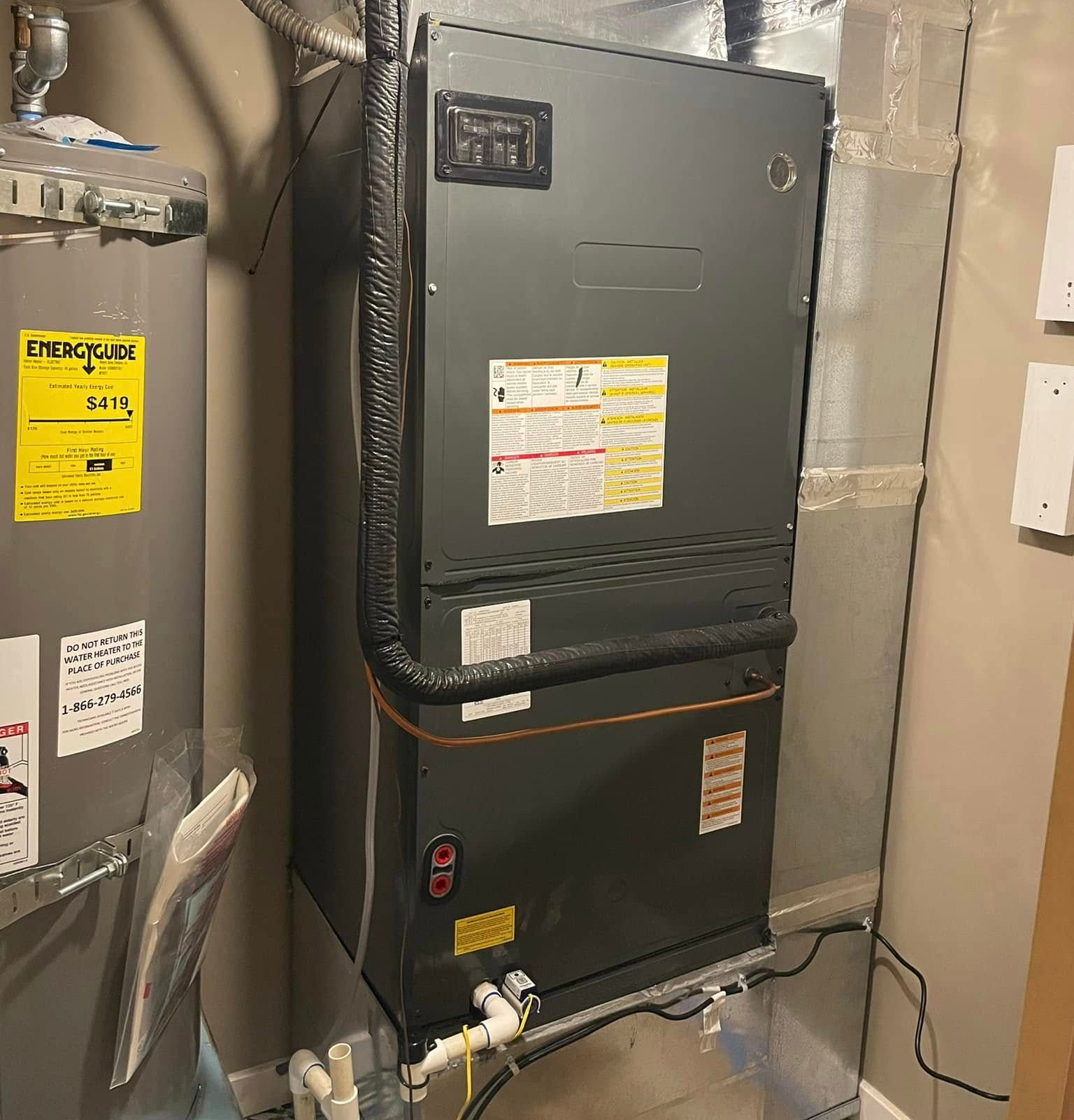 Furnace installation in Belfair WA with new heating system setup