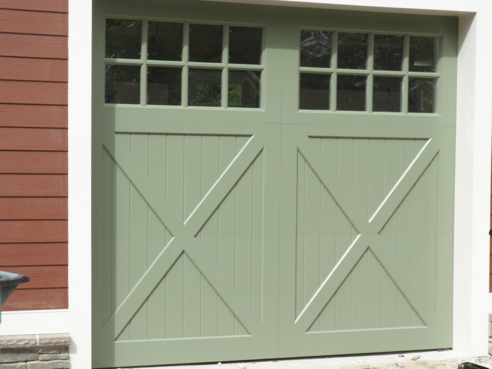 barn-style wood garage door