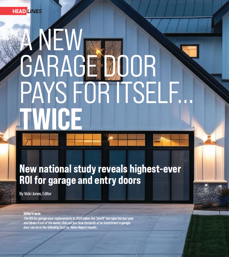 article on new garage door value