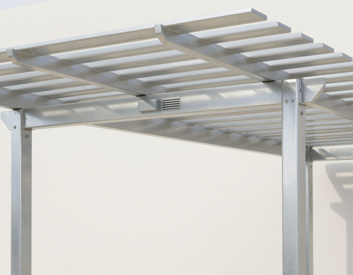 Motorized louvered aluminum pergola