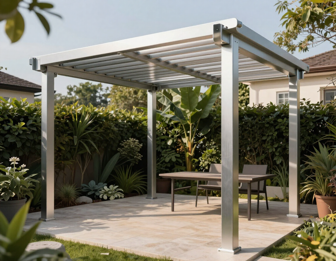Motorized and louvered pergola
