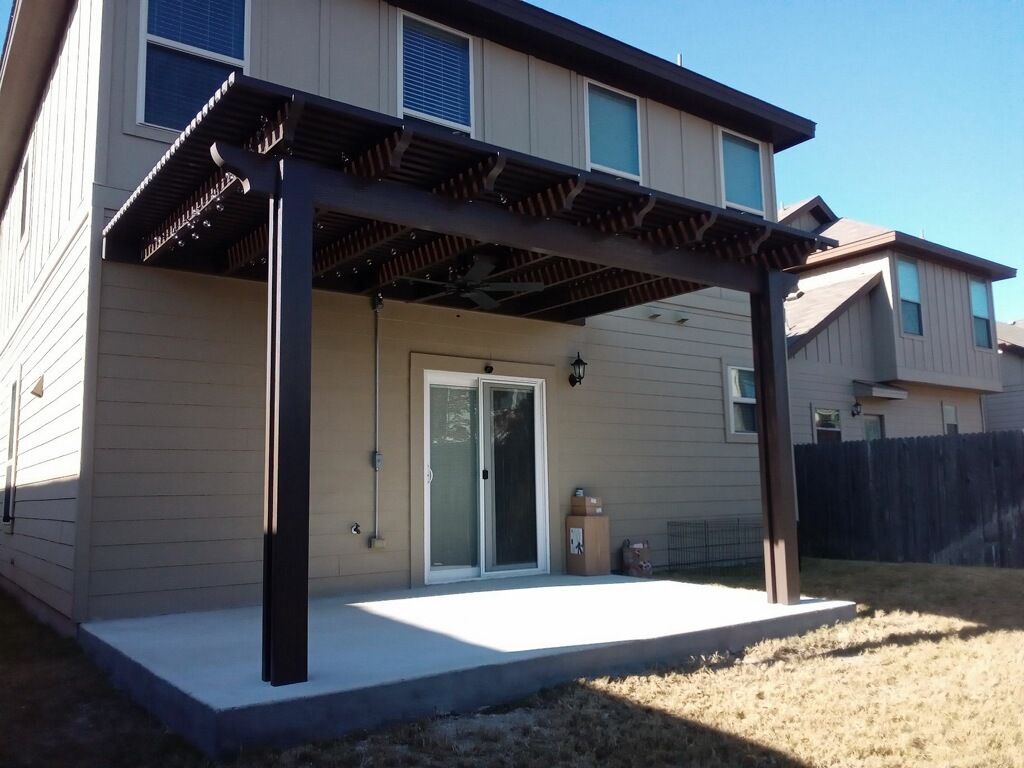 Attached Aluminum Pergola built by Colorado Outdoor Builders