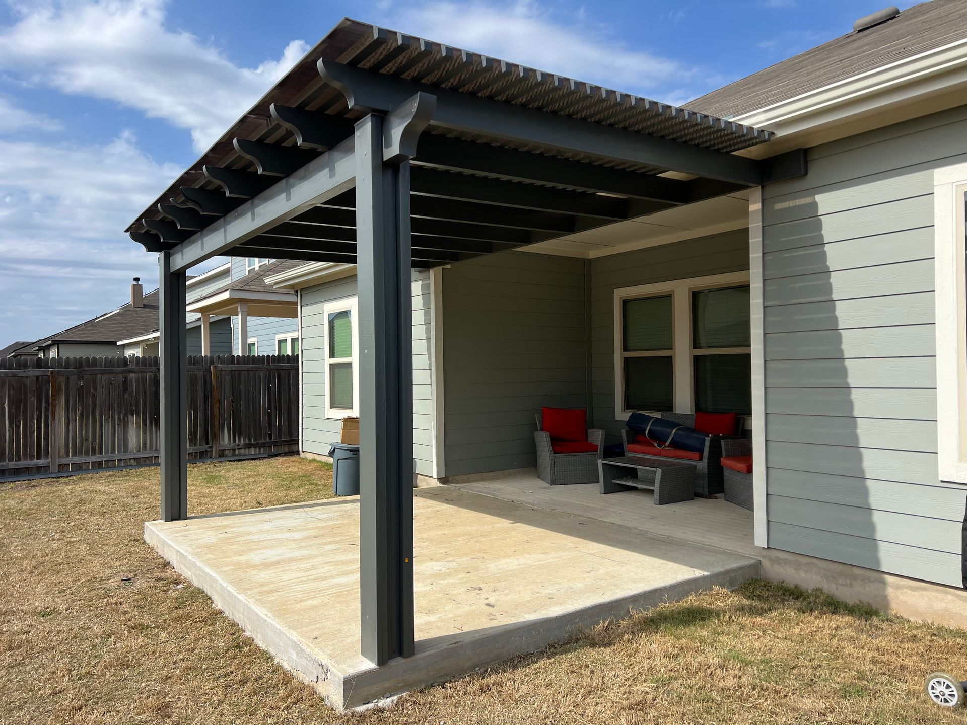 Freestanding Aluminum Pergola built by Colorado Outdoor Builders