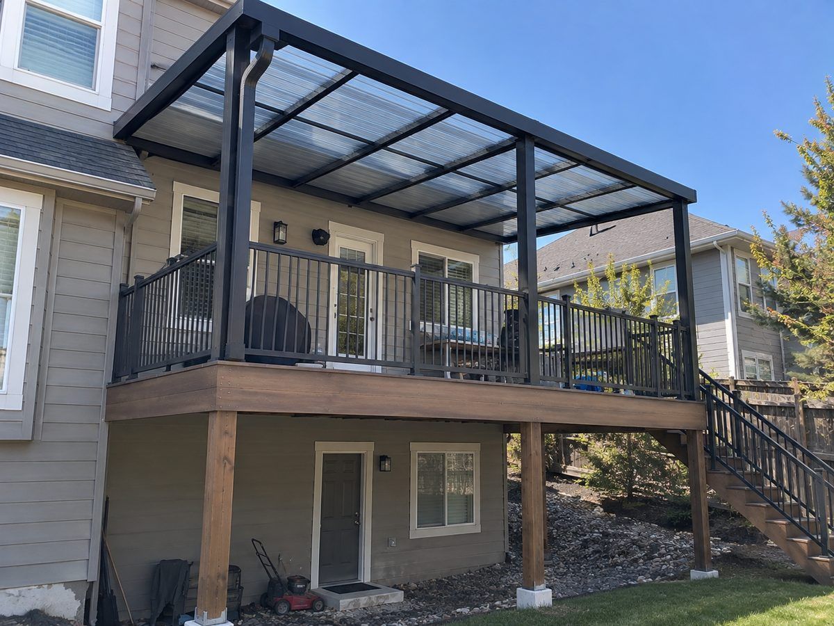 Clear-Roof Patio Cover built by Colorado Outdoor Builders