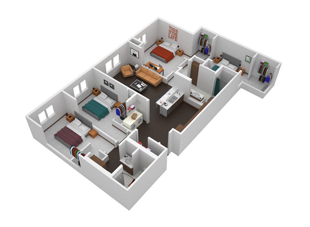 4 Bedroom Apartment at U32 Apartments in Fargo ND