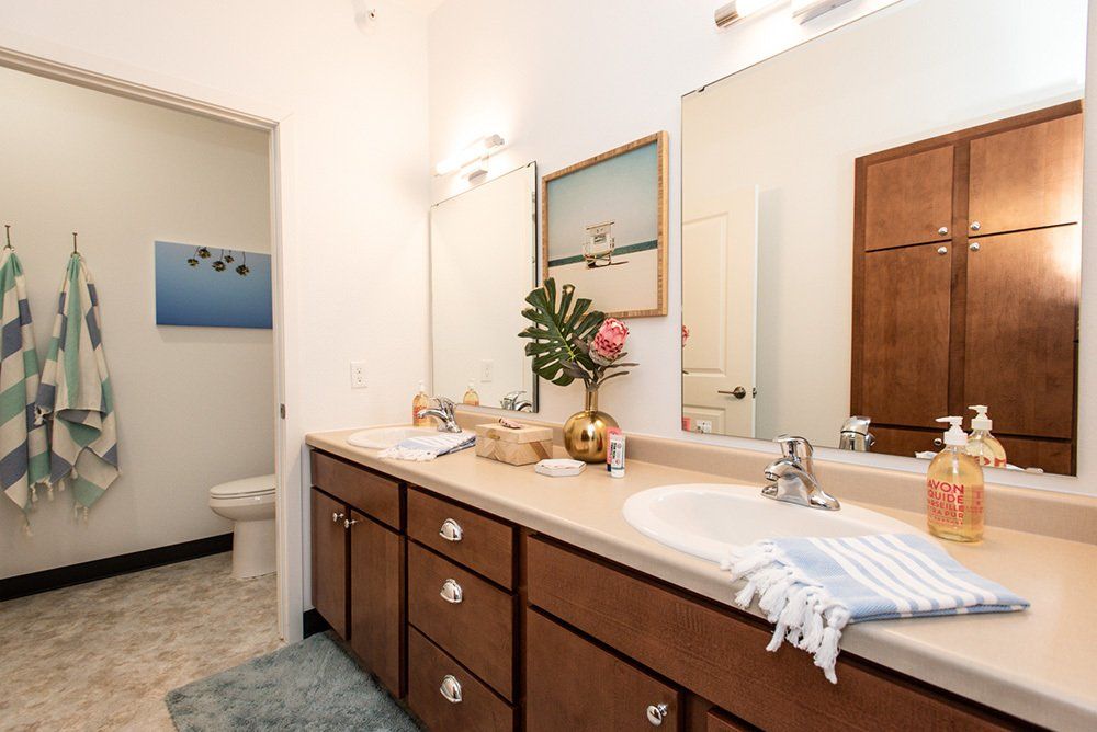 U32 Apartments in Fargo ND Double Vanity Bathroom Sink