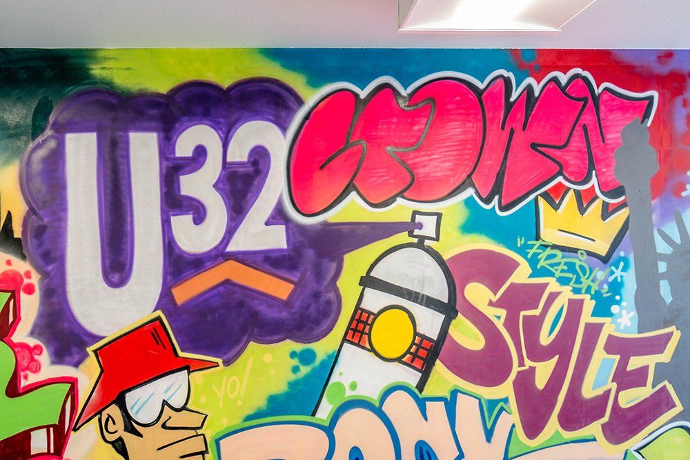 U32 Apartments in Fargo ND Graffiti Wall Art 