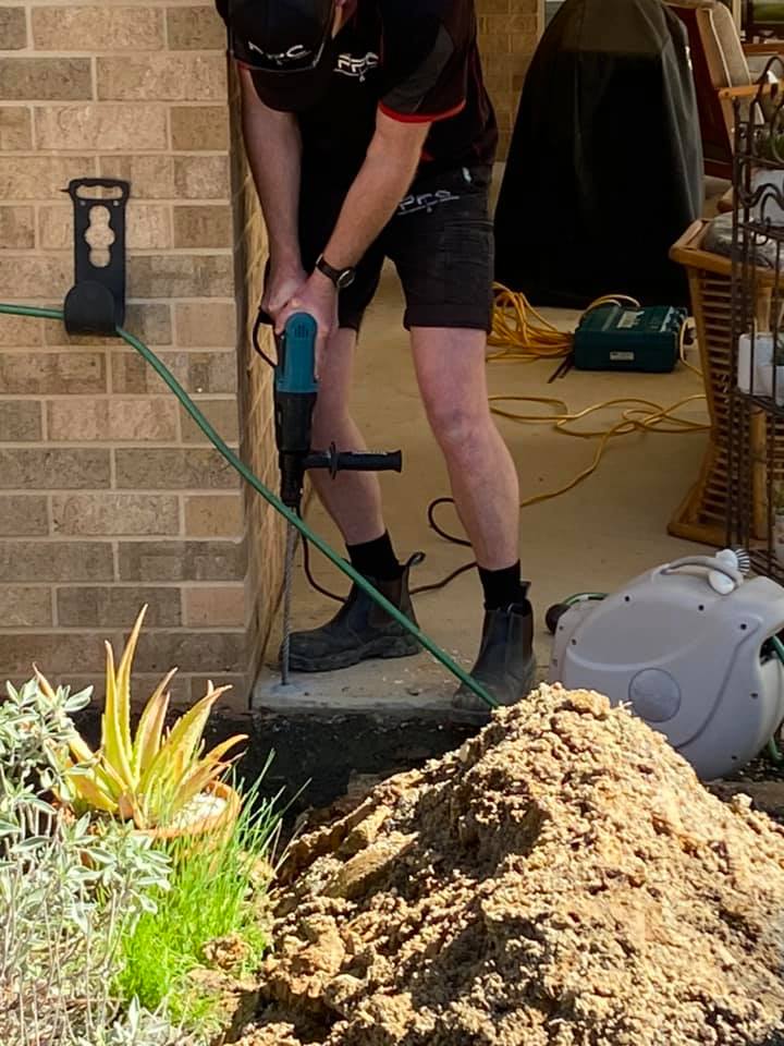 Man Drilling