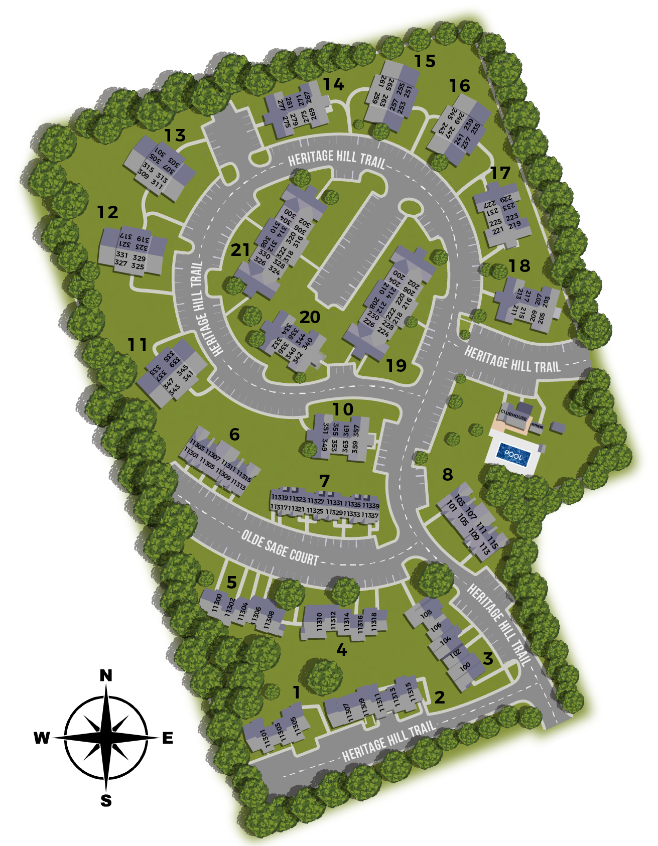 The Heritage by Fairlawn site map