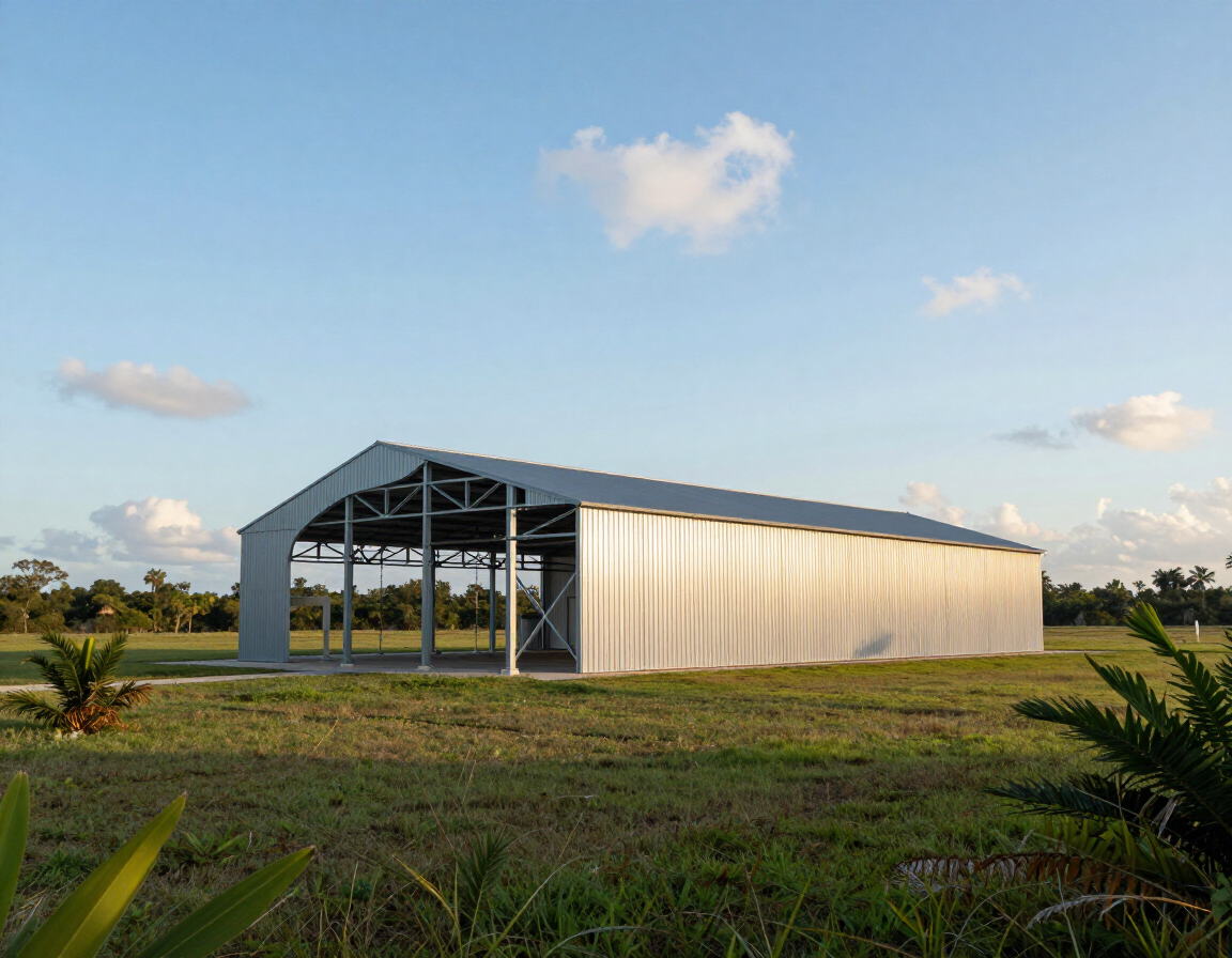 Custom metal building on Florida property