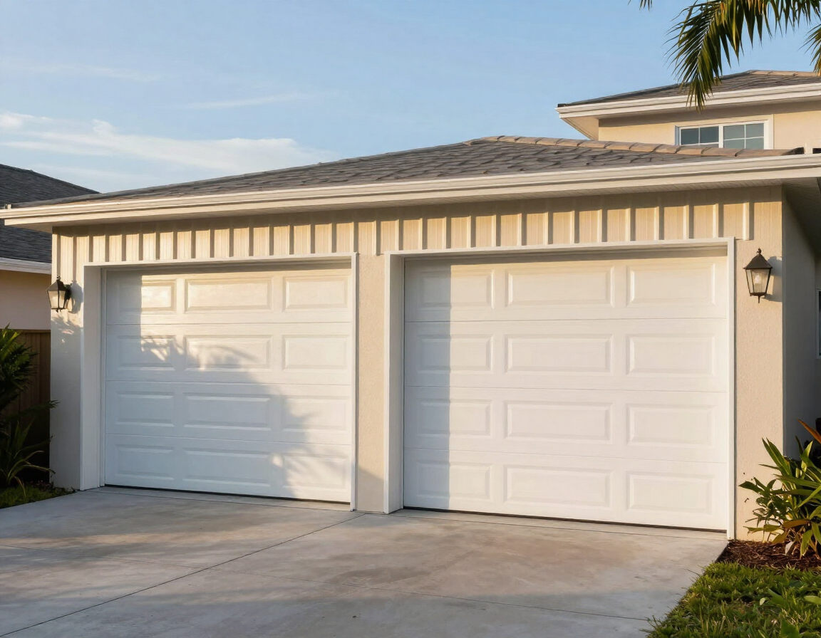 Metal garage on a Palm Bay residential lot