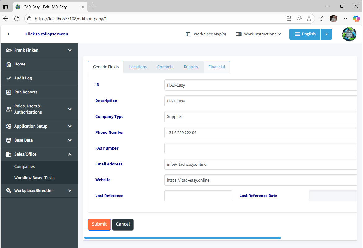 User interface EN